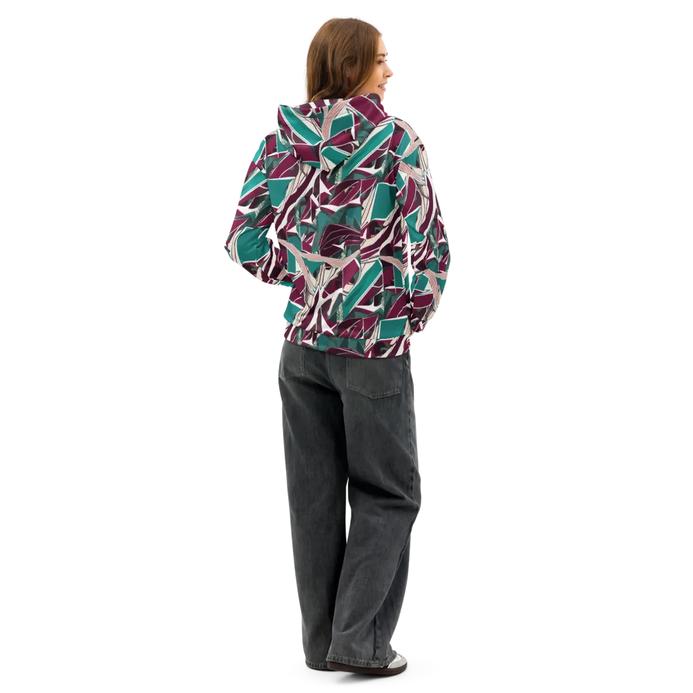Maroon Momentum on Cotton Hoodie — Back