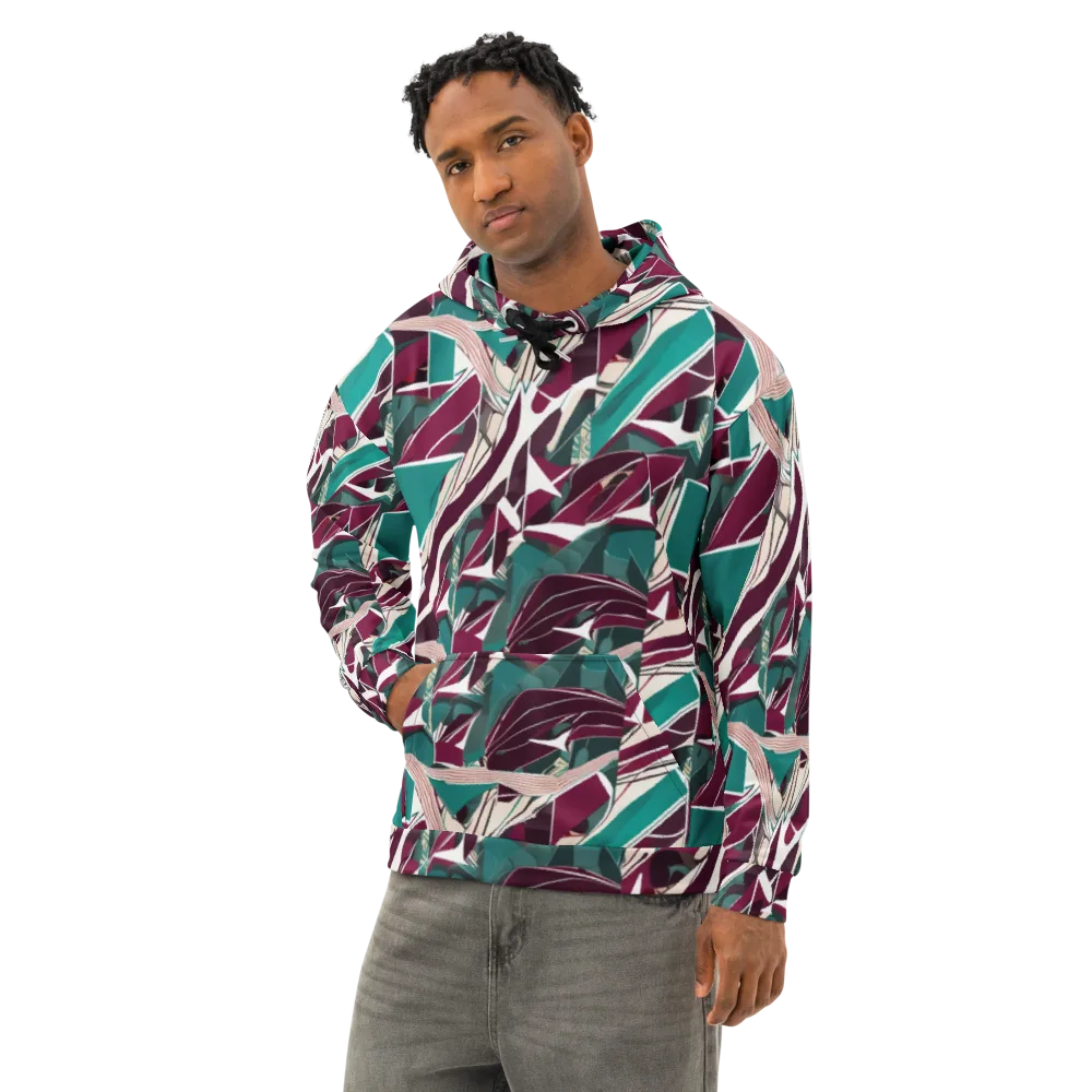 Maroon Momentum on Cotton Hoodie — Left Front