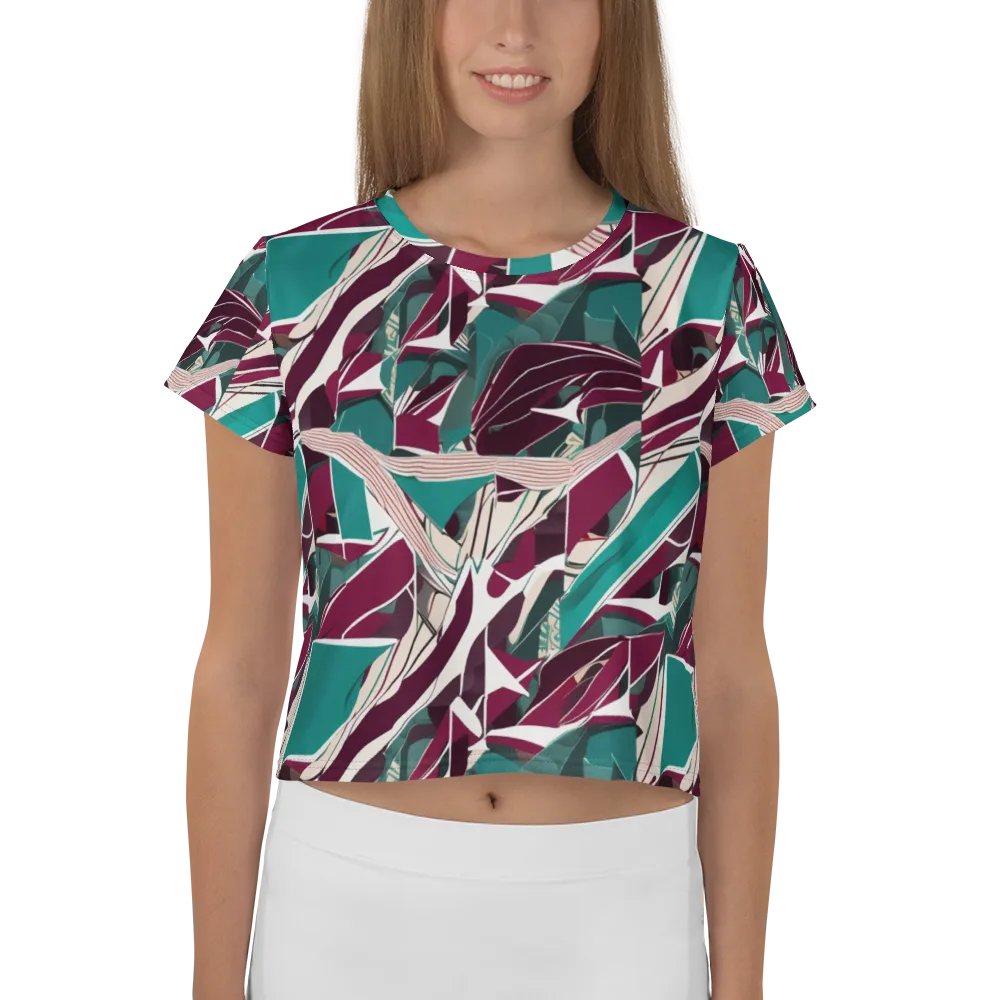 Maroon Momentum on Crop Tee — Front