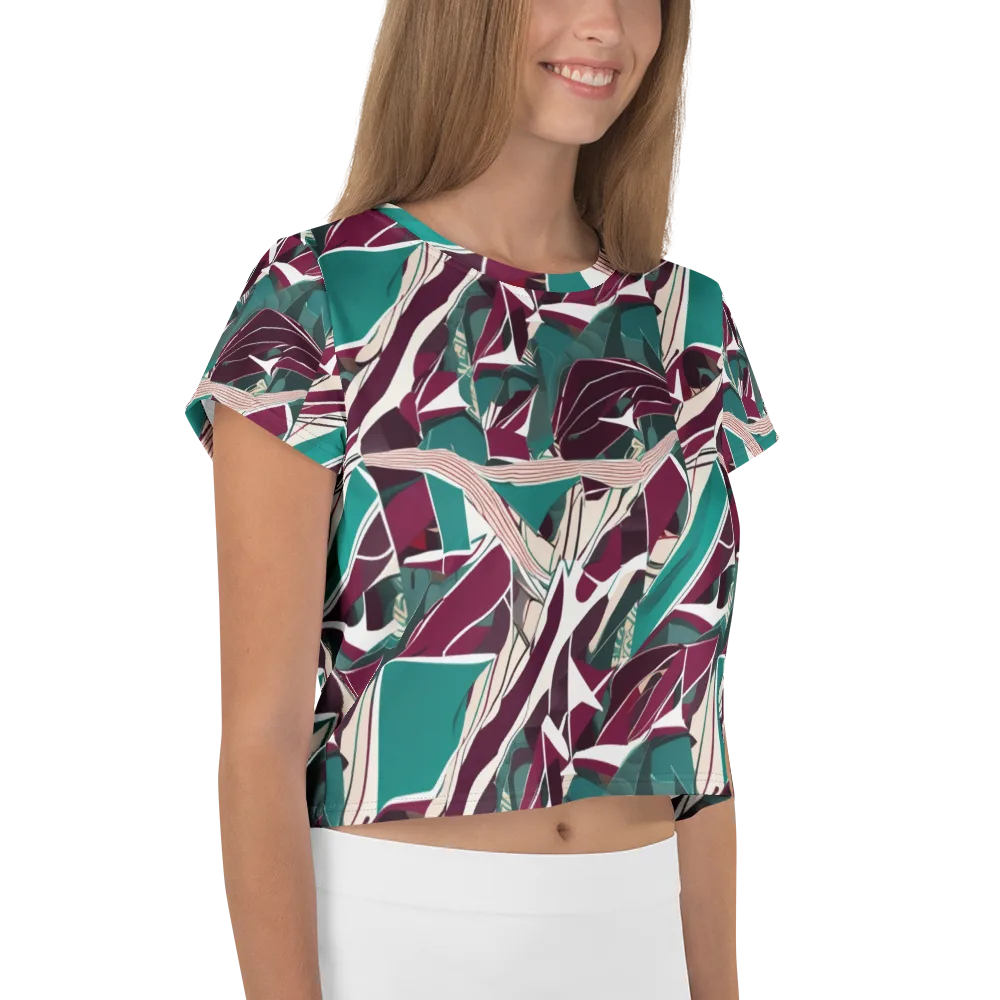 Maroon Momentum on Crop Tee — Right