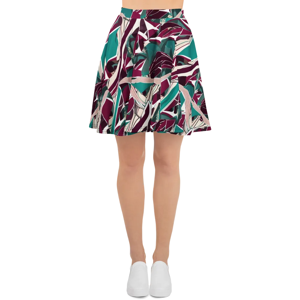 Maroon Momentum on Skater Skirt — Front