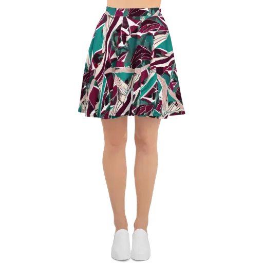 Maroon Momentum on a Skater Skirt