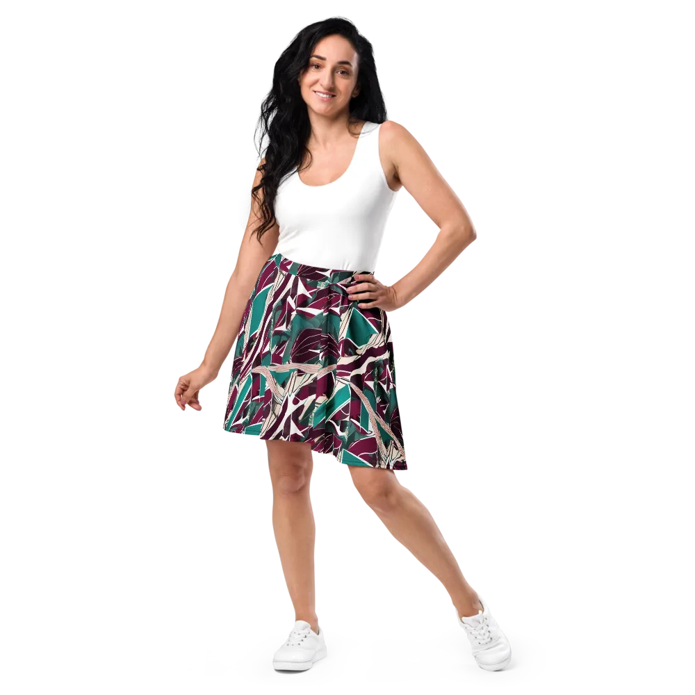 Maroon Momentum on Skater Skirt — Front