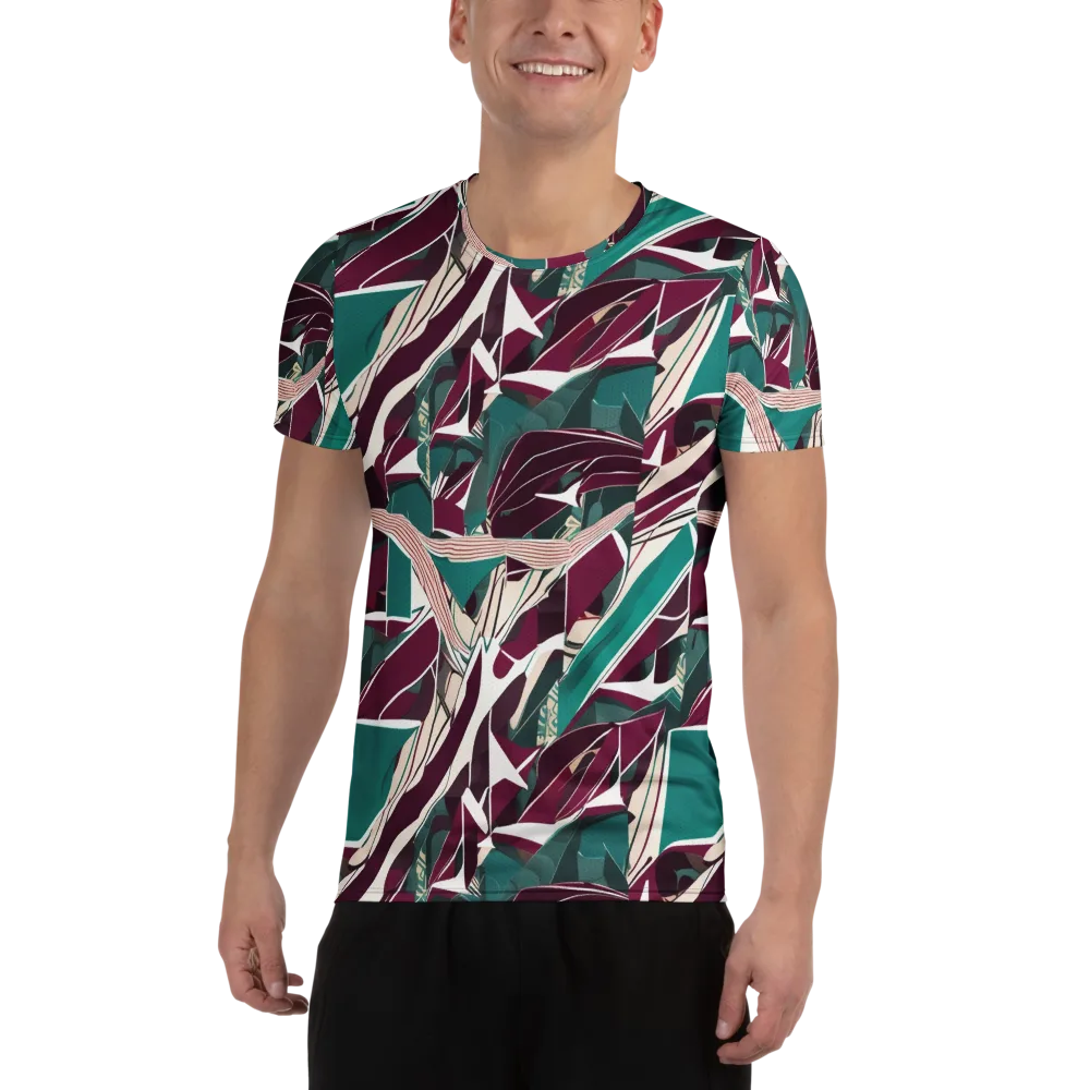 Maroon Momentum on Men's Athletic T-Shirt — Front