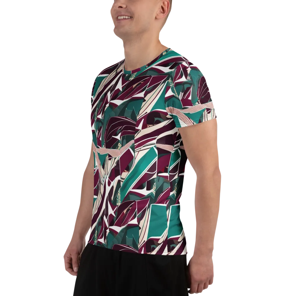 Maroon Momentum on Men's Athletic T-Shirt — Left