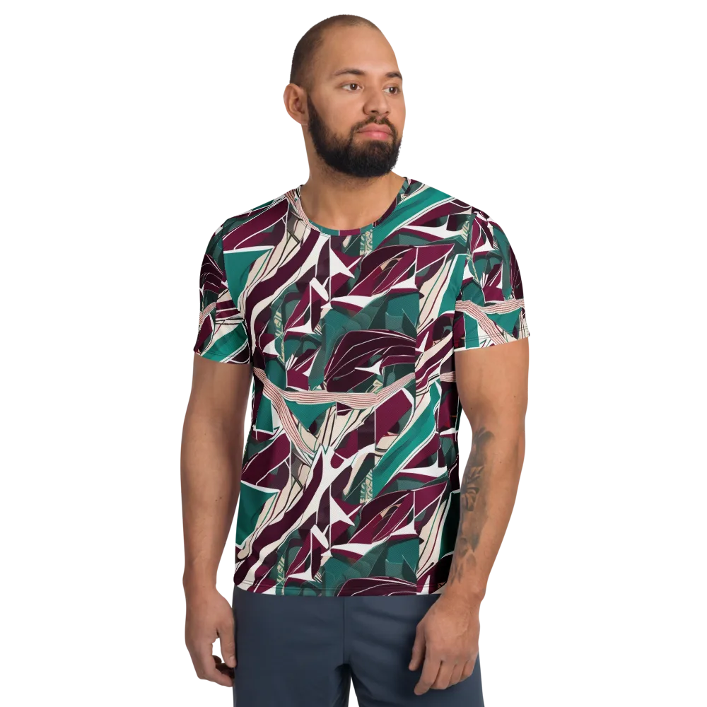 Maroon Momentum on Men's Athletic T-Shirt — Front