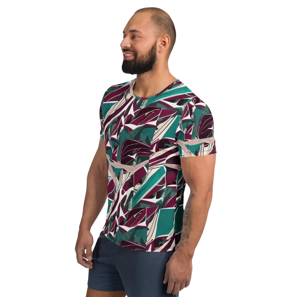 Maroon Momentum on Men's Athletic T-Shirt — Left