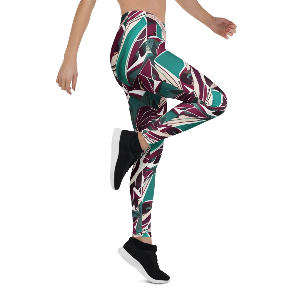Maroon Momentum on Leggings — Right