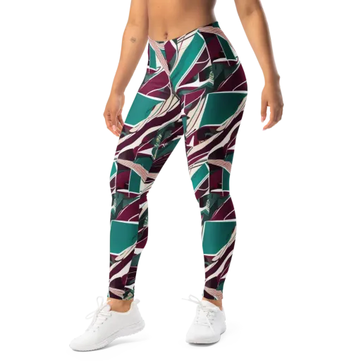 Maroon Momentum on a Leggings