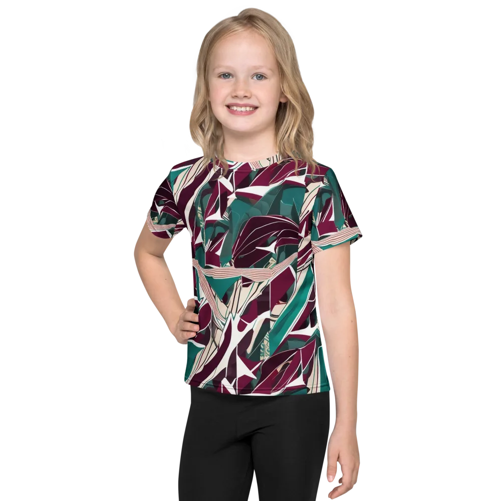 Maroon Momentum on Kids Crew Neck T-Shirt — Front