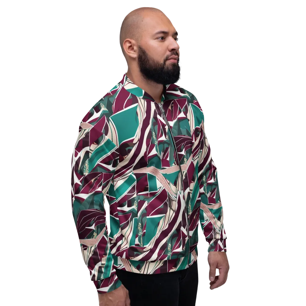Maroon Momentum on Bomber Jacket — Right