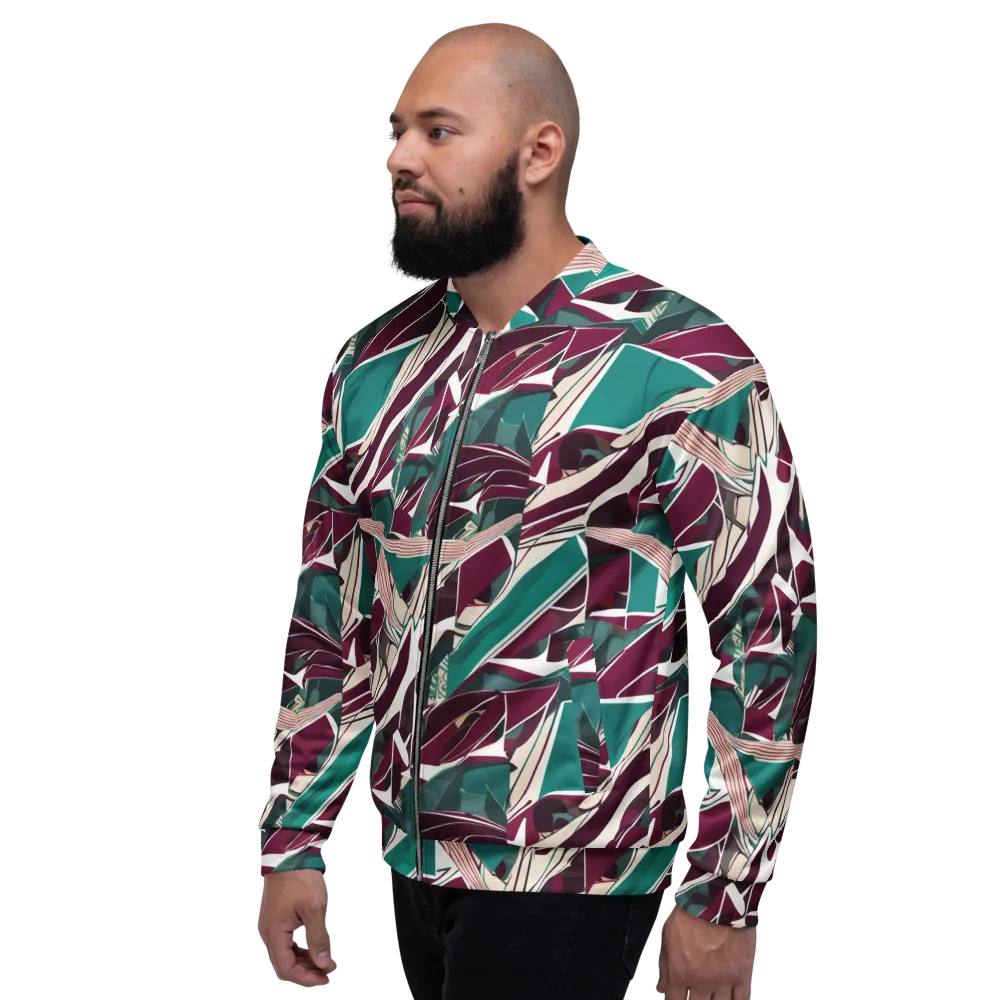 Maroon Momentum on Bomber Jacket — Left