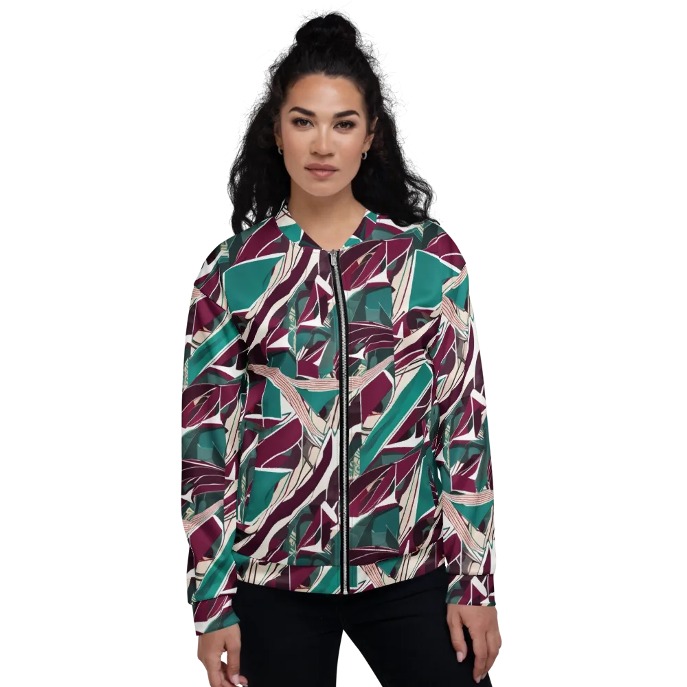 Maroon Momentum on Bomber Jacket — Front