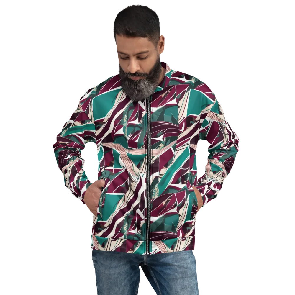 Maroon Momentum on Bomber Jacket — Front