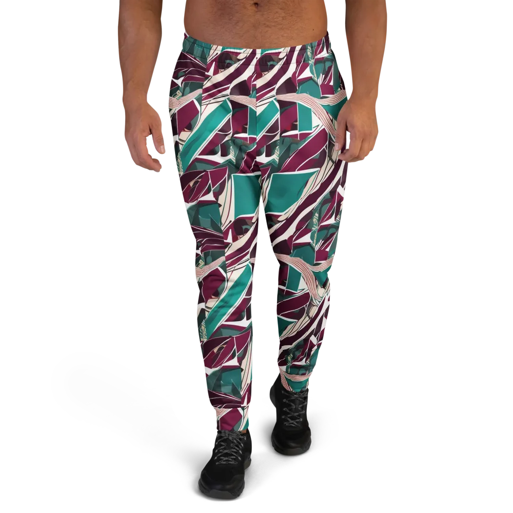 Maroon Momentum on Men's Joggers — Front