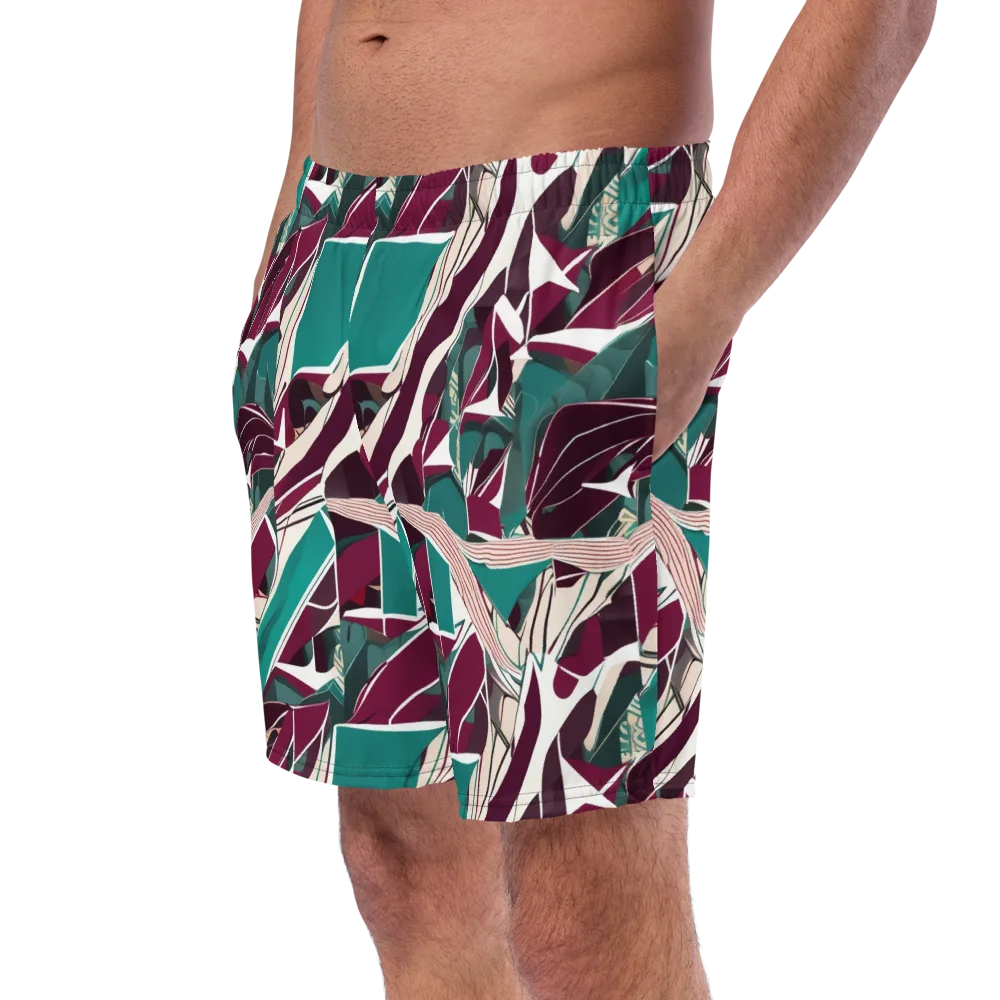 Maroon Momentum on Swim Trunks — Left Front