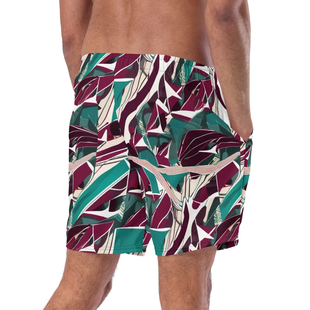 Maroon Momentum on Swim Trunks — Right Back