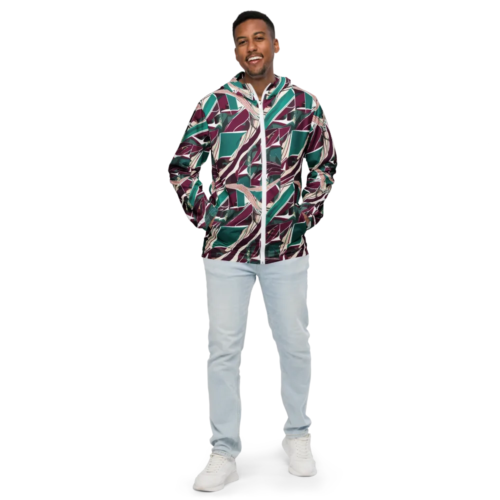 Maroon Momentum on Men's Windbreaker — Front