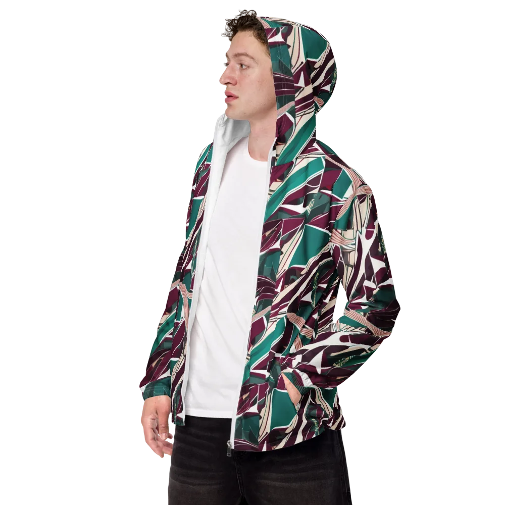 Maroon Momentum on Men's Windbreaker — Left Front