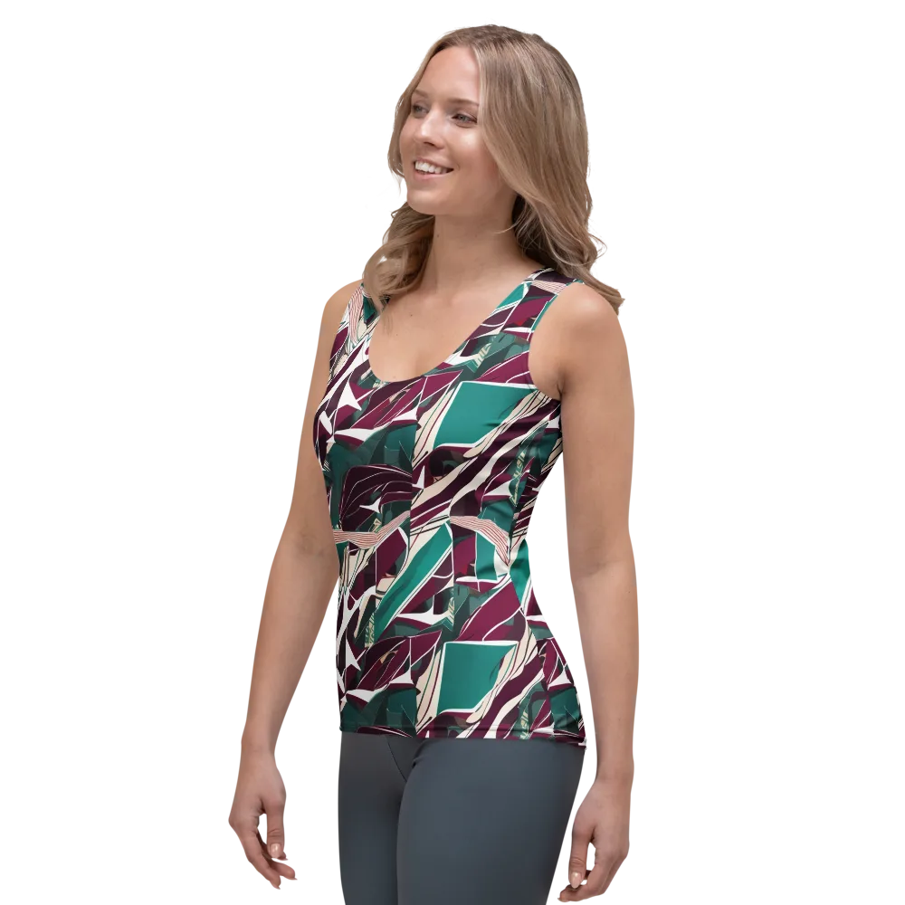 Maroon Momentum on Women's Tank Top — Left Front