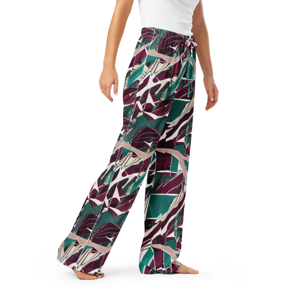 Maroon Momentum on Women's Pajama Pants — Right Front