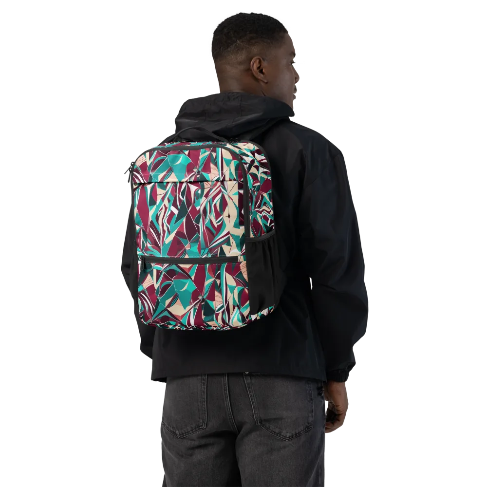 Bordeaux Prism on Utility Backpack — Back