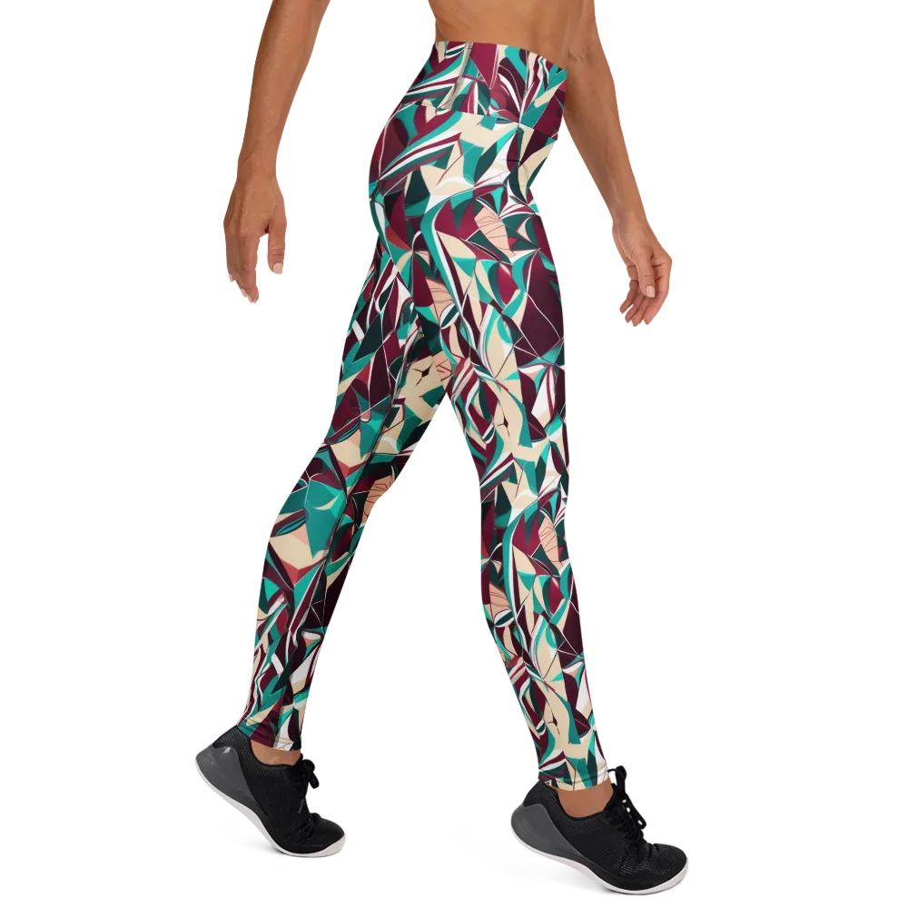 Bordeaux Prism on Yoga Leggings — Right