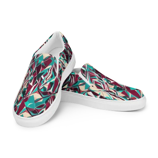 Bordeaux Prism on a Men's Slip-On Canvas Shoes