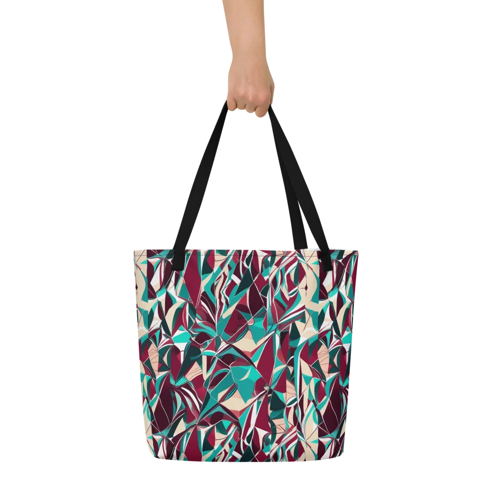 Bordeaux Prism on Large Tote Bag W/ Pocket — Front