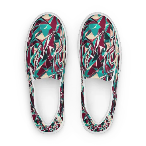 Bordeaux Prism on a Women's Slip-On Canvas Shoes
