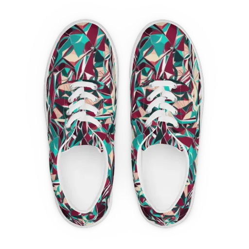 Bordeaux Prism on a Men's Lace-Up Canvas Shoes
