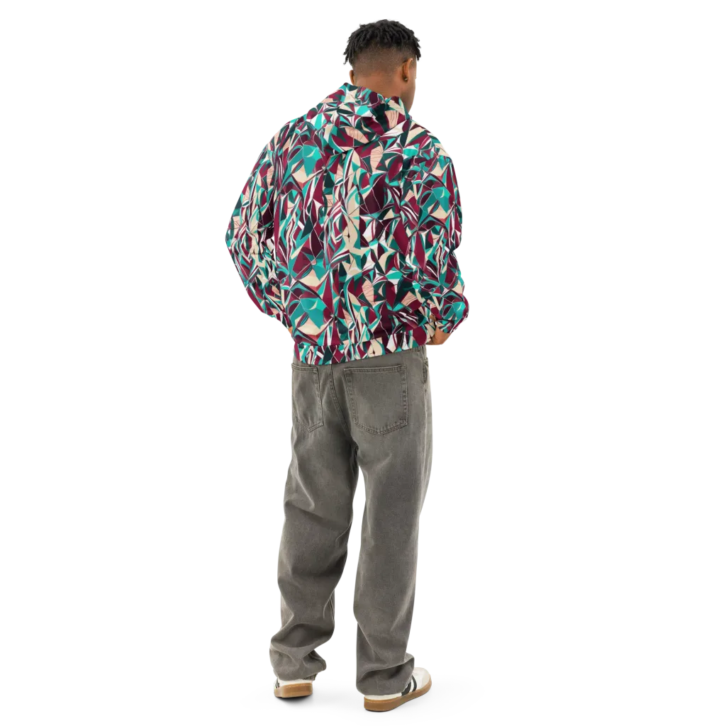 Bordeaux Prism on Cotton Hoodie — Back