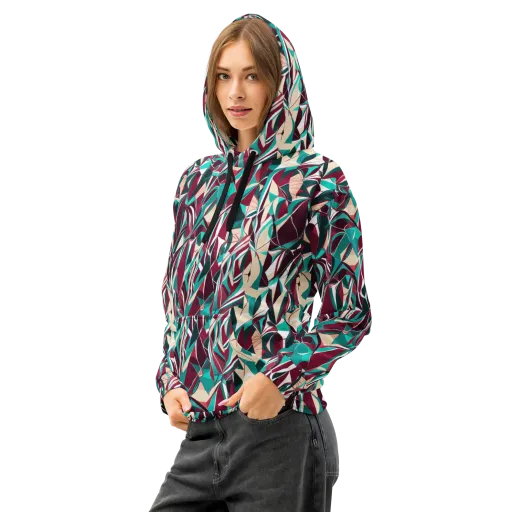 Bordeaux Prism on a Cotton Hoodie