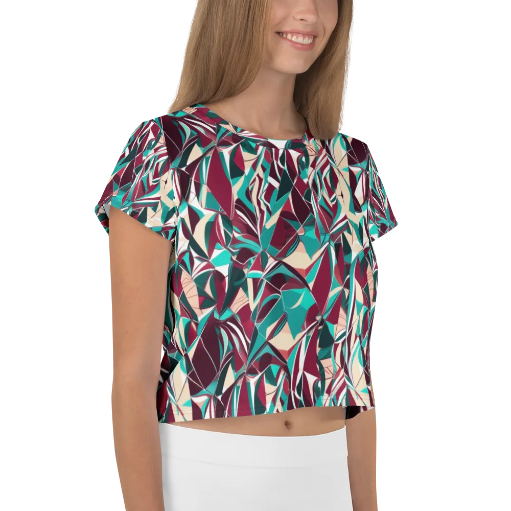 Bordeaux Prism on Crop Tee — Right