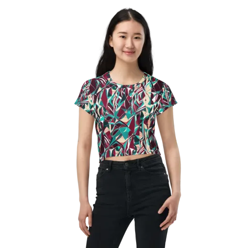 Bordeaux Prism on a Crop Tee