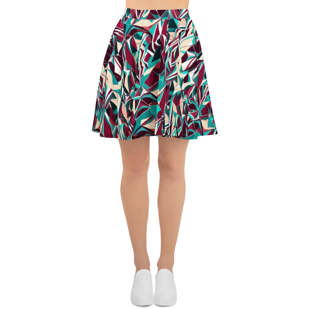 Bordeaux Prism on Skater Skirt — Front