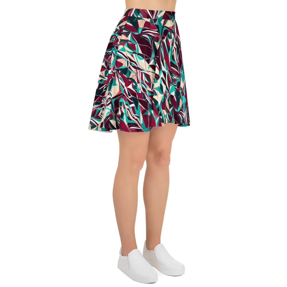 Bordeaux Prism on Skater Skirt — Right
