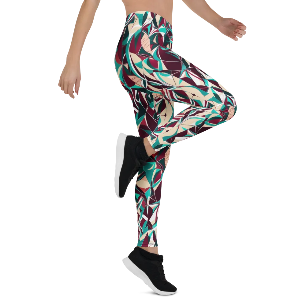 Bordeaux Prism on Leggings — Right