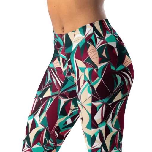 Bordeaux Prism on a Leggings