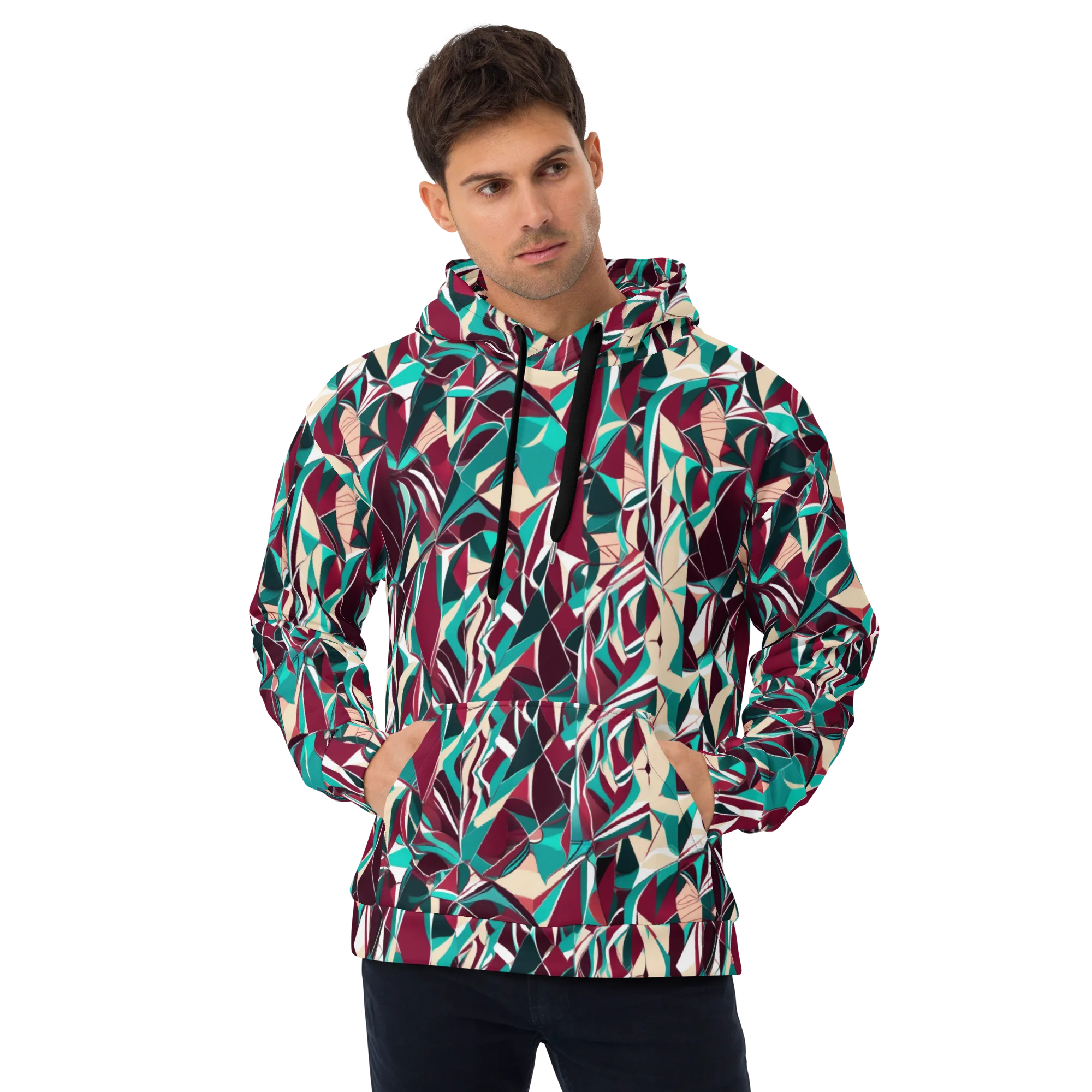 Bordeaux Prism on Hoodie — Front