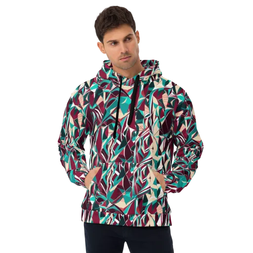 Bordeaux Prism on a Hoodie