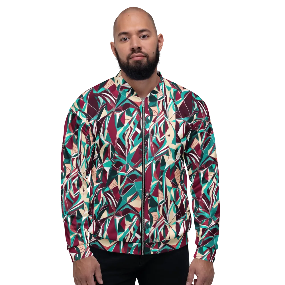 Bordeaux Prism on Bomber Jacket — Front