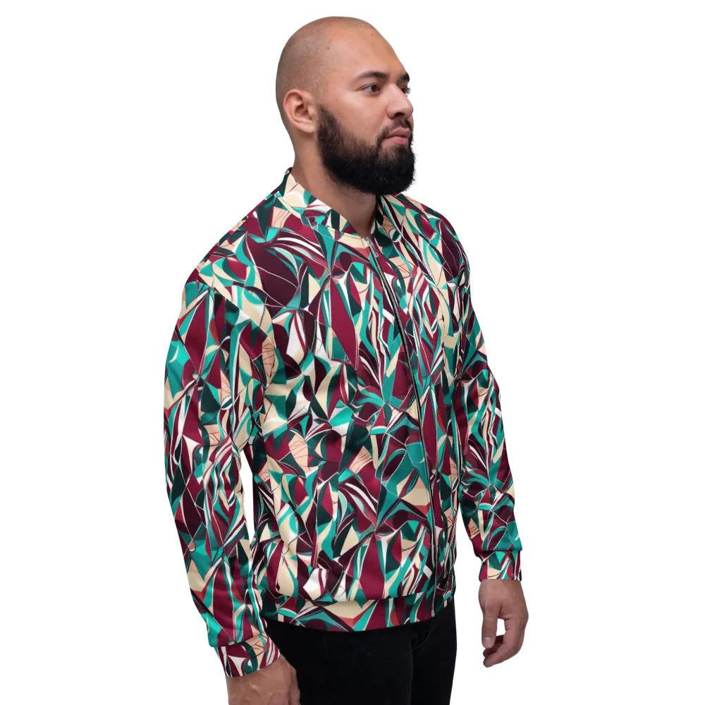 Bordeaux Prism on Bomber Jacket — Right