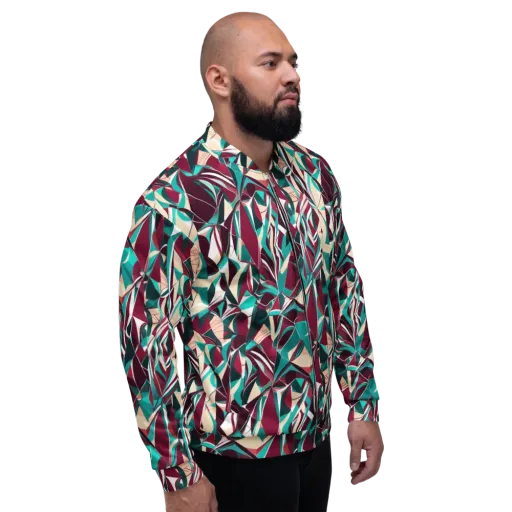 Bordeaux Prism on a Bomber Jacket