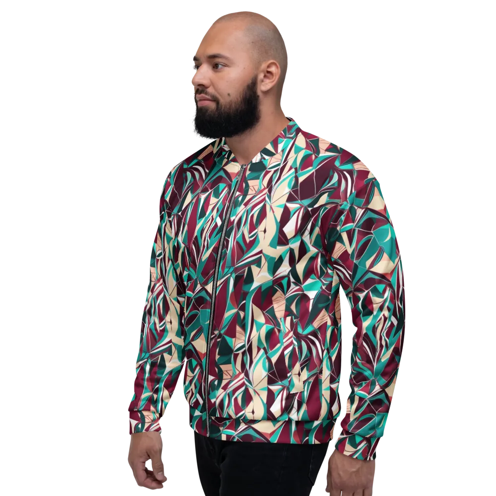 Bordeaux Prism on Bomber Jacket — Left