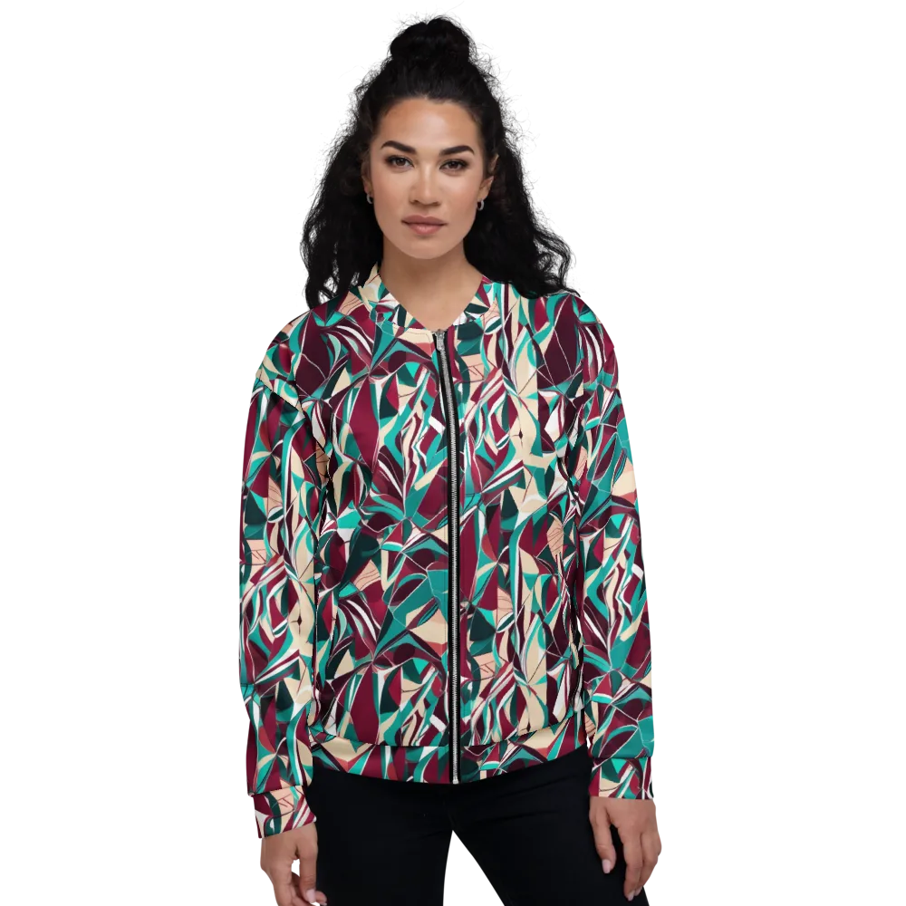 Bordeaux Prism on Bomber Jacket — Front