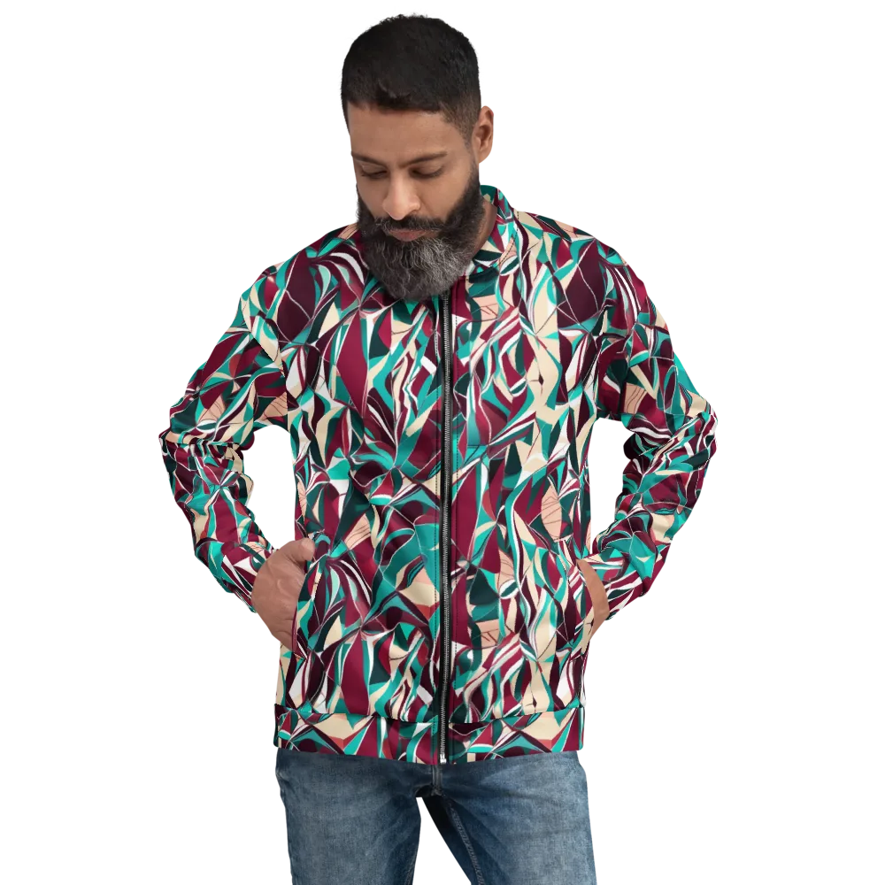 Bordeaux Prism on Bomber Jacket — Front
