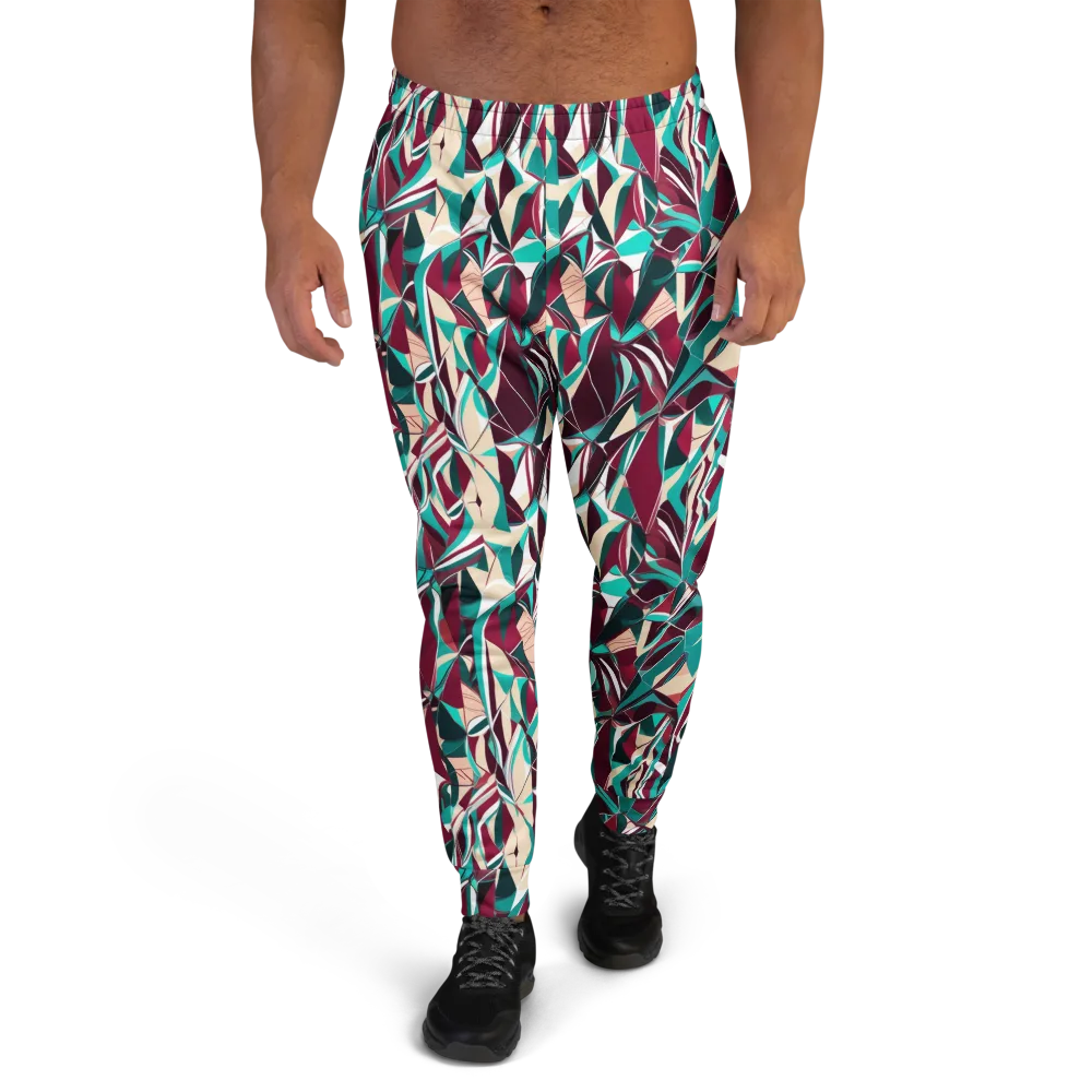Bordeaux Prism on Men's Joggers — Front