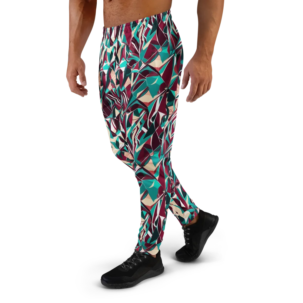 Bordeaux Prism on Men's Joggers — Left
