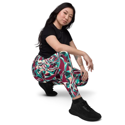 Bordeaux Prism on a Leggings with Pockets